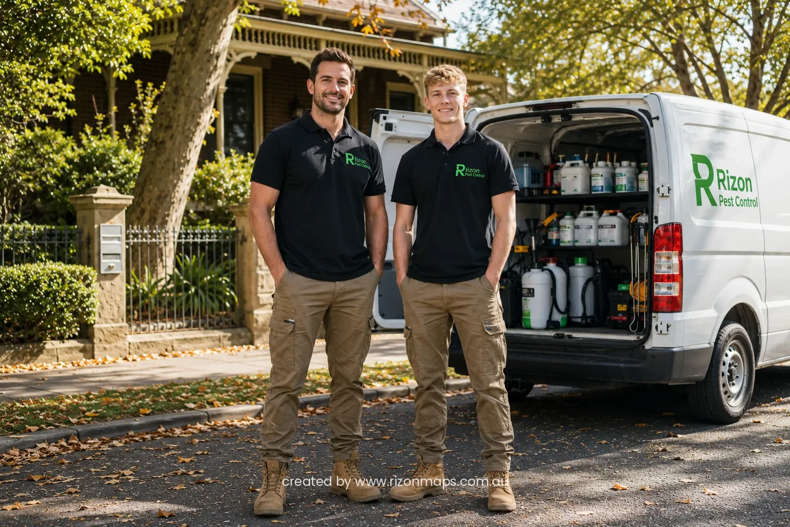 Professional pest control technician treating a Sydney home